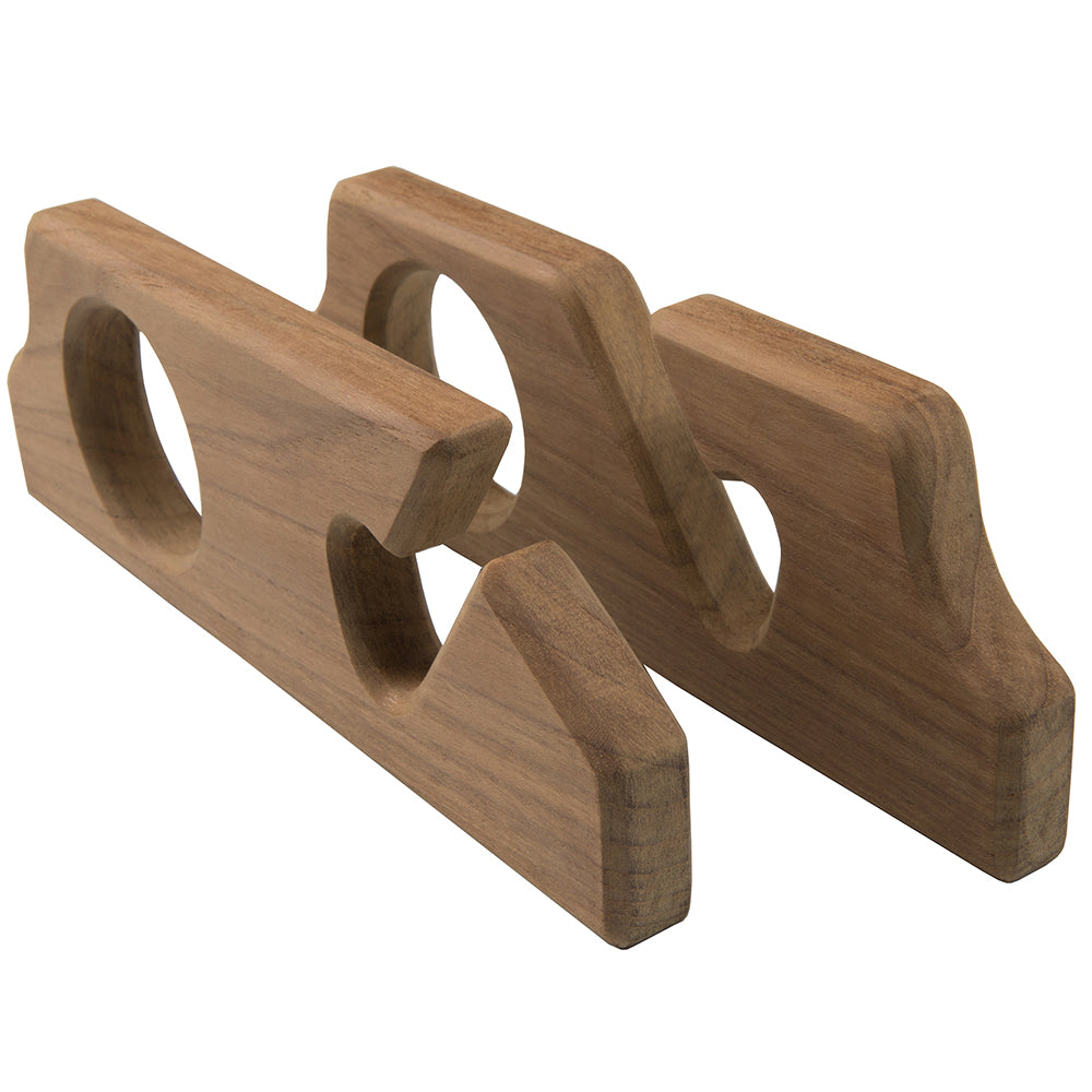 Whitecap Teak Two-Rod Storage Rack - Pair [60610] - Houseboatparts.com