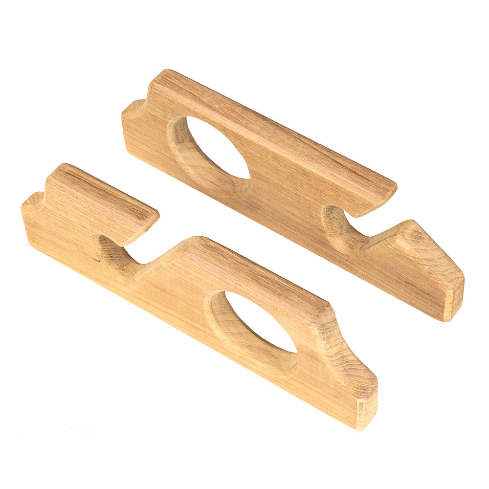 Whitecap Teak Two-Rod Storage Rack - Pair [60610] - Houseboatparts.com