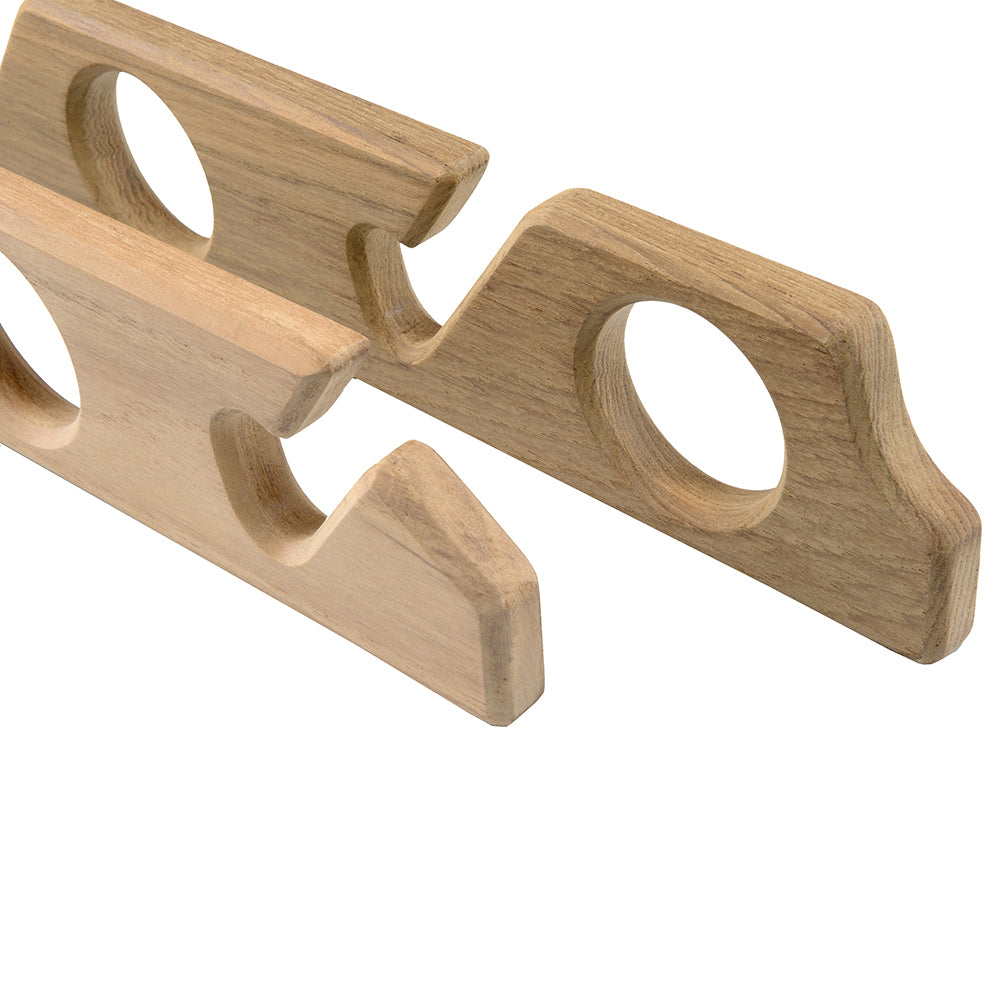 Whitecap Teak Six-Rod Storage Rack - Pair [60614] - Houseboatparts.com