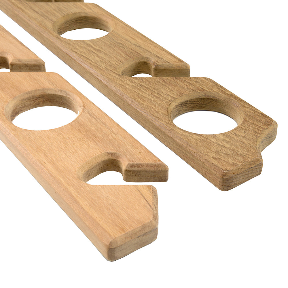 Whitecap Teak Six-Rod Storage Rack - Pair [60614] - Houseboatparts.com