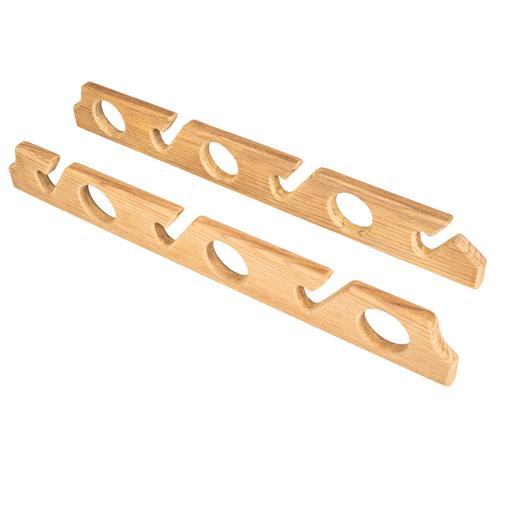 Whitecap Teak Six-Rod Storage Rack - Pair [60614] - Houseboatparts.com