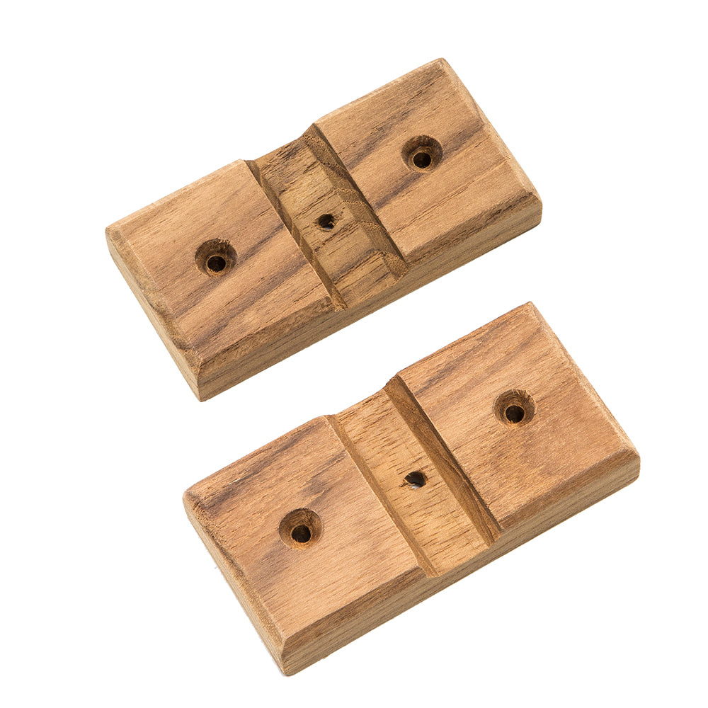 Whitecap Teak Rod Storage Rack Mounting Brackets - Pair [60609] - Houseboatparts.com