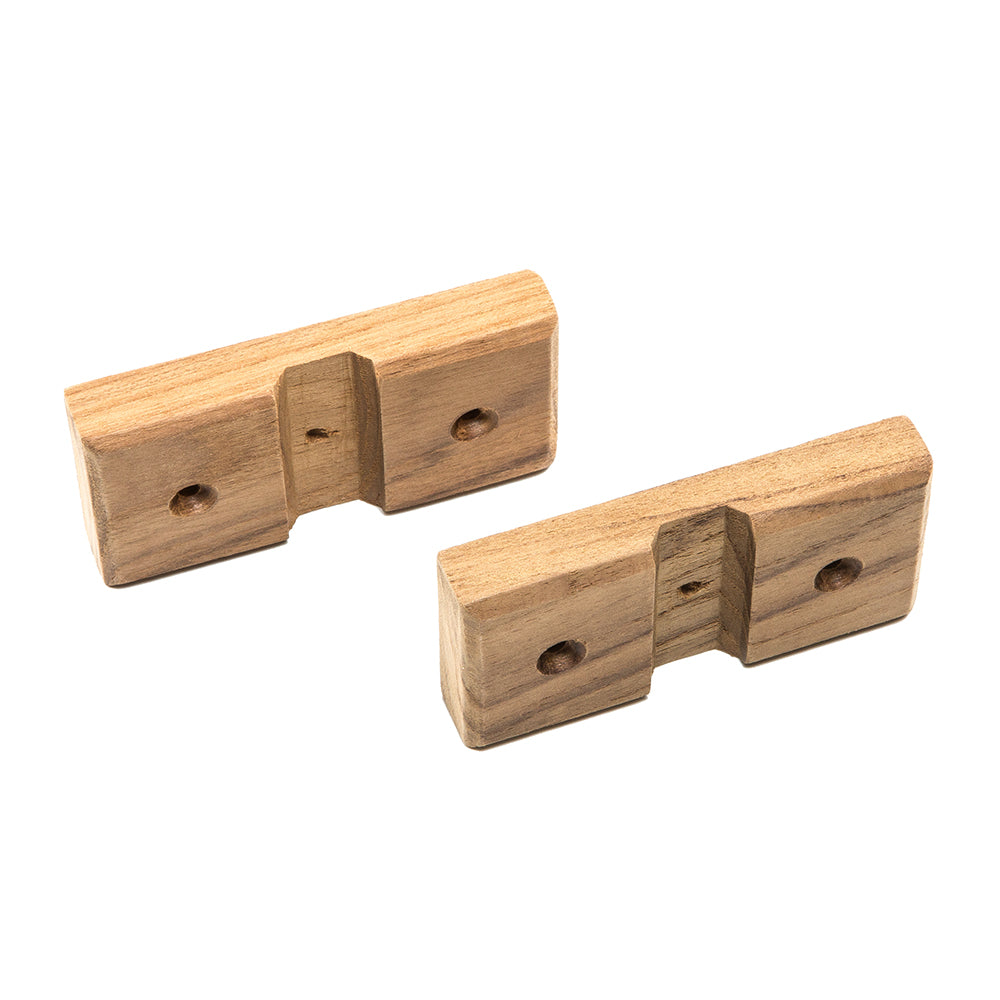 Whitecap Teak Rod Storage Rack Mounting Brackets - Pair [60609] - Houseboatparts.com