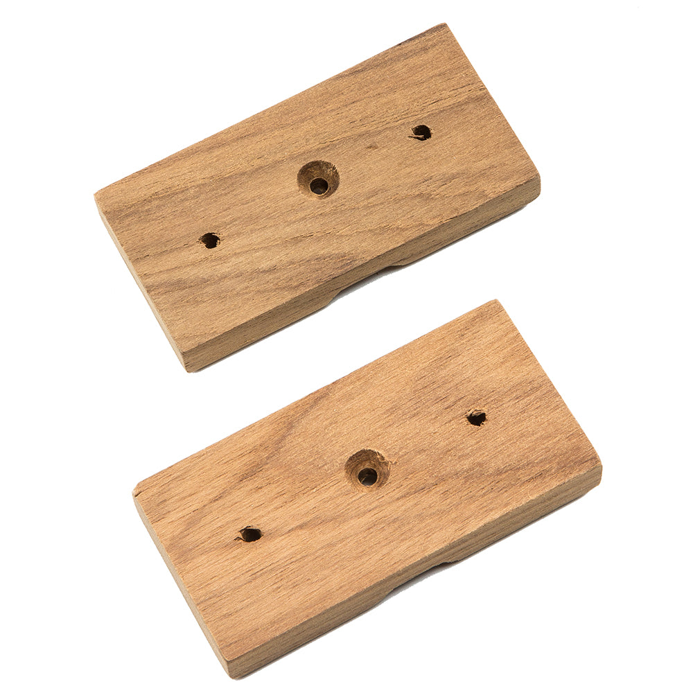 Whitecap Teak Rod Storage Rack Mounting Brackets - Pair [60609] - Houseboatparts.com