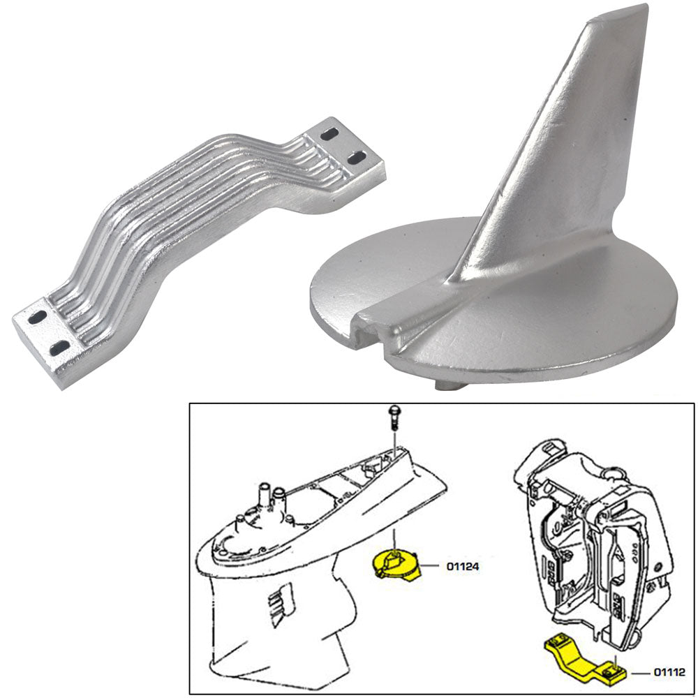 Tecnoseal Anode Kit - Yamaha 200-250HP - Zinc [21104] - Houseboatparts.com