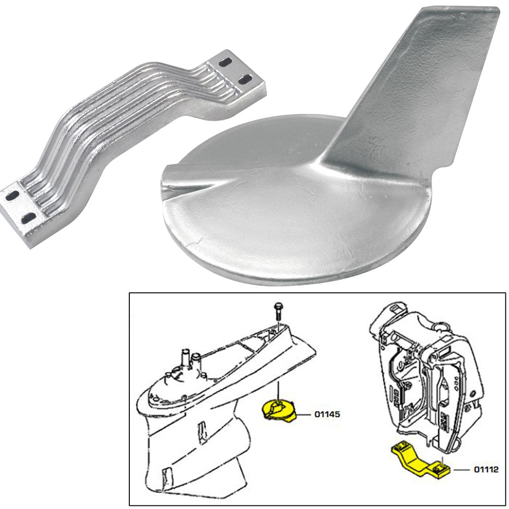 Tecnoseal Anode Kit w/Hardware - Yamaha 200-300HP Hi-Performance - Zinc [21106] - Houseboatparts.com