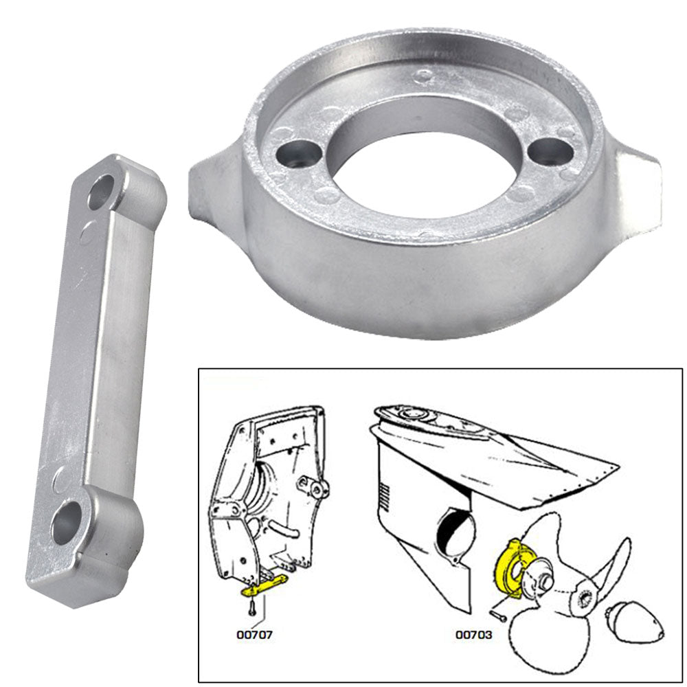 Tecnoseal Anode Kit w/Hardware - Volvo 280 - Zinc [20701] - Houseboatparts.com