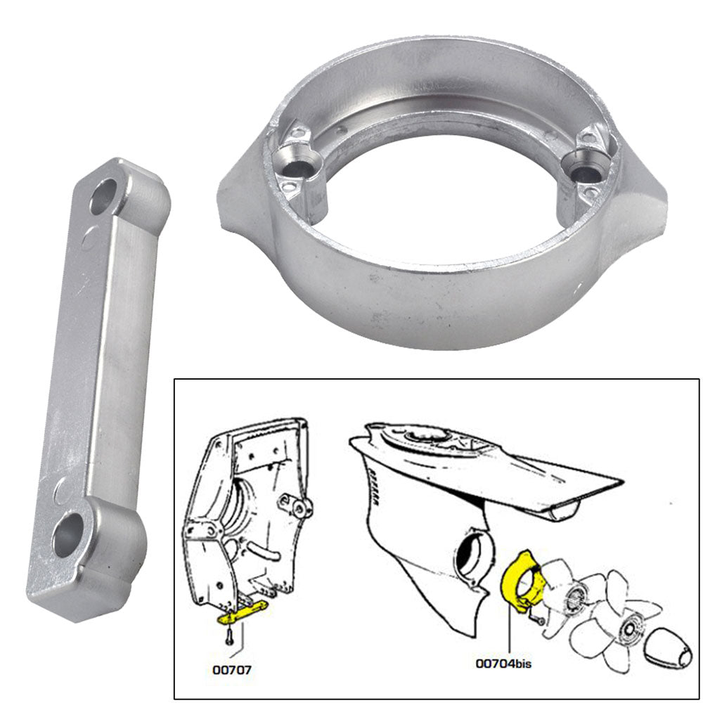 Tecnoseal Anode Kit w/Hardware - Volvo Duo-Prop 280 - Zinc [20702] - Houseboatparts.com