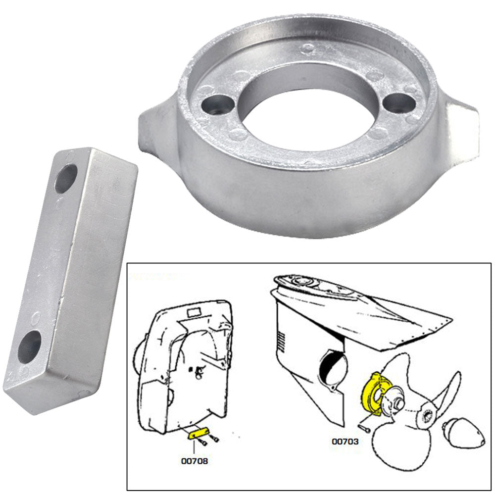 Tecnoseal Anode Kit w/Hardware - Volvo 290 - Zinc [20705] - Houseboatparts.com