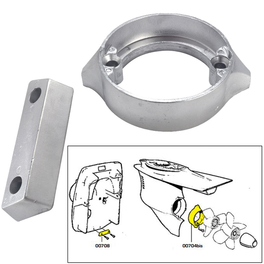 Tecnoseal Anode Kit w/Hardware - Volvo Duo-Prop 290 - Zinc [20706] - Houseboatparts.com