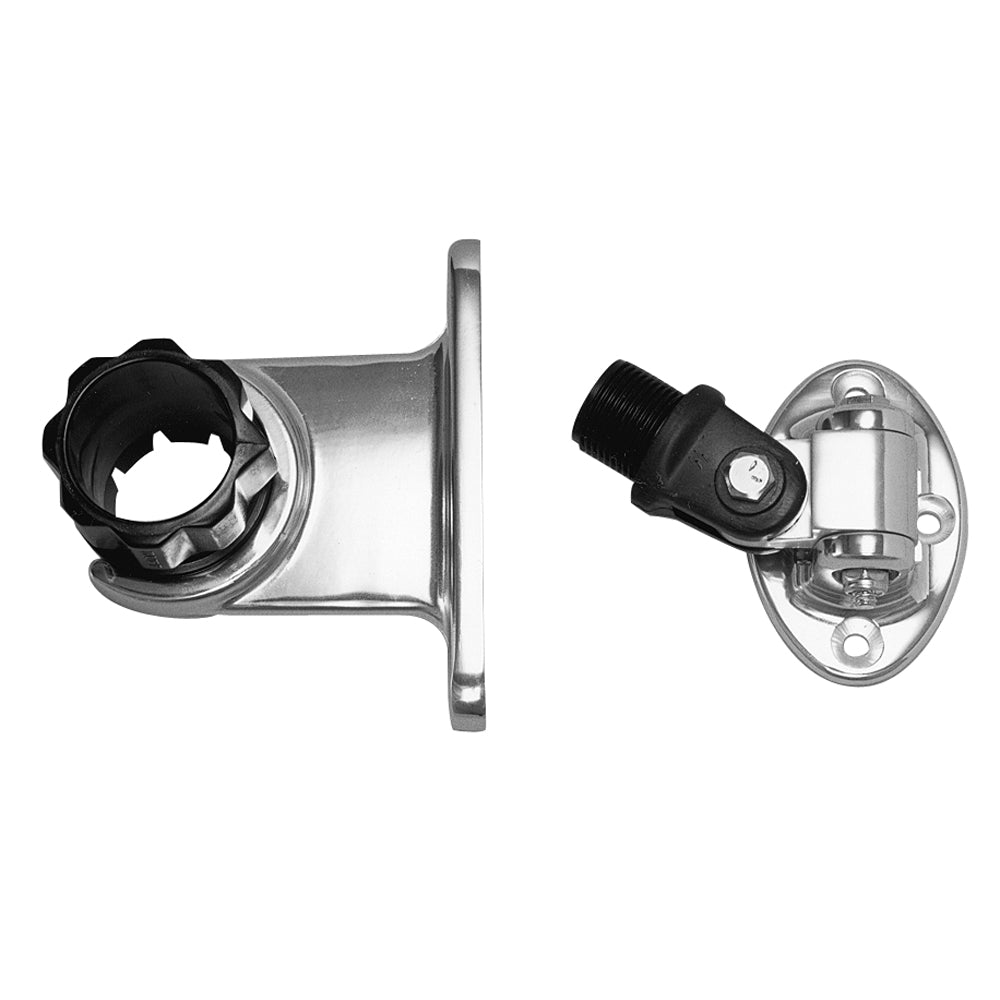 Rupp Standard Antenna Mount Support w/4-Way Base & 1.5" Collar [PAK-0001] - Houseboatparts.com