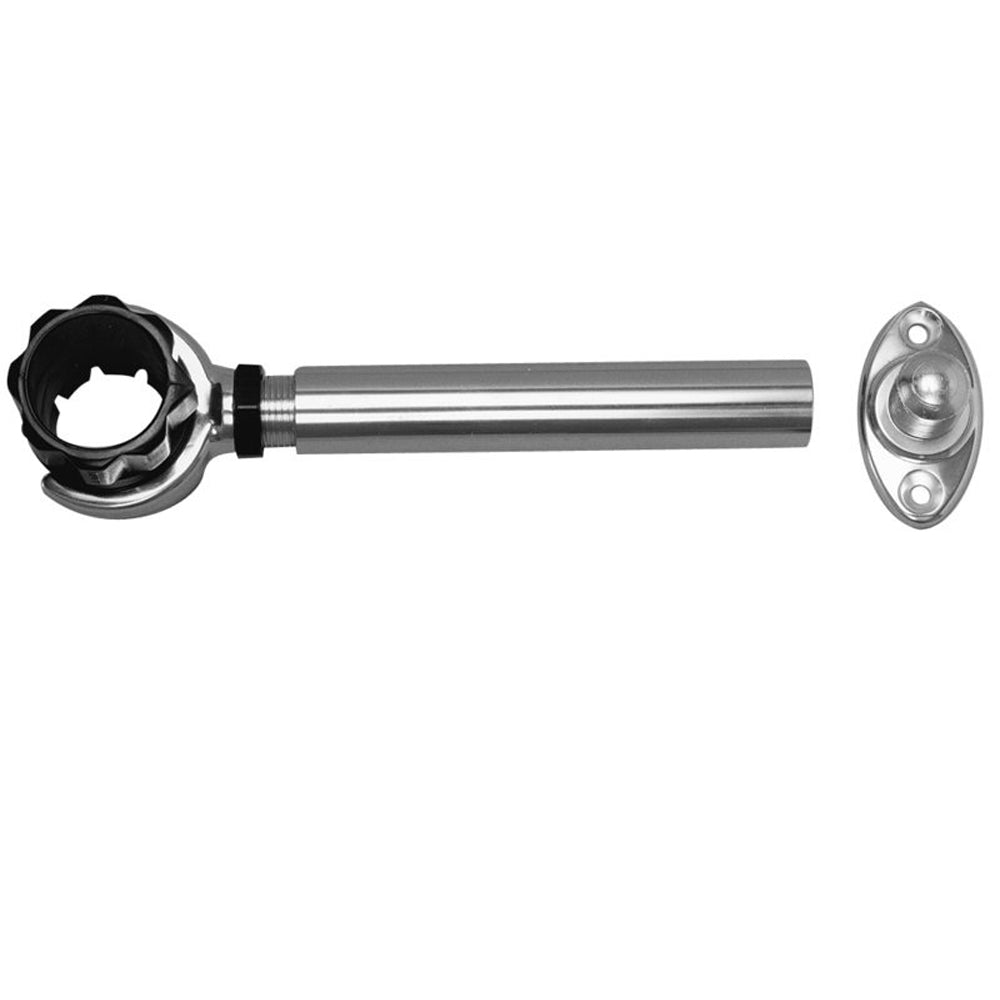 Rupp Threaded Antenna Support w/6" Flat Mount & 1.5" Collar [PAK-0004] - Houseboatparts.com