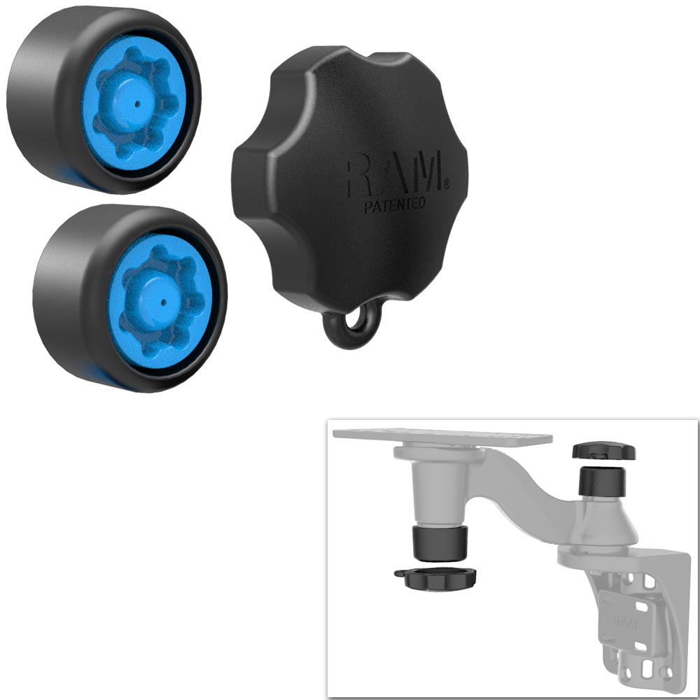 RAM Mount Pin-Lock Security Kit f/ Single Swing Arm Mount [RAP-S-KNOB-109U] - Houseboatparts.com