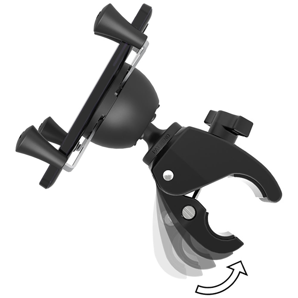 RAM Mount Tough-Claw Mount w/Universal X-Grip Phone Holder [RAM-HOL-UN7-400U] - Houseboatparts.com