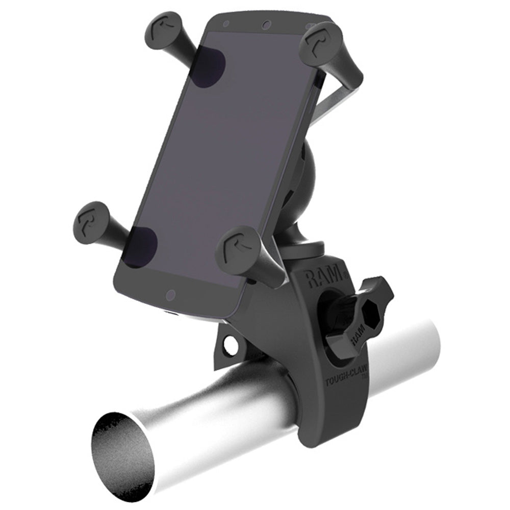 RAM Mount Tough-Claw Mount w/Universal X-Grip Phone Holder [RAM-HOL-UN7-400U] - Houseboatparts.com