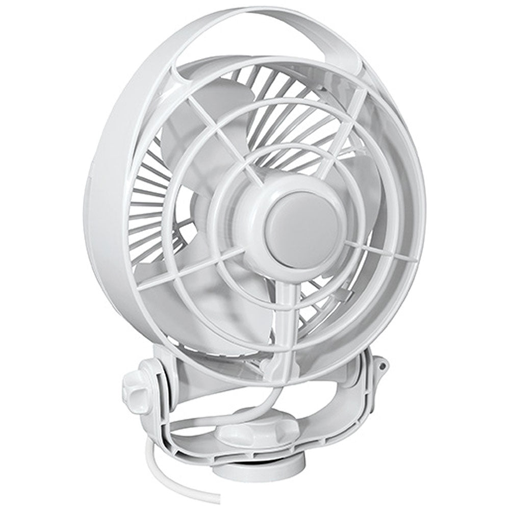 SEEKR by Caframo Maestro 12V 3-Speed 6" Marine Fan w/LED Light - White [7482CAWBX] - Houseboatparts.com