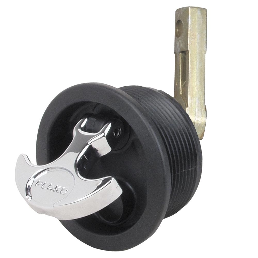 Perko Flush Mount Latch - Straight Cam Bar - 2.5" Hole - Black [1092DP3BLK] - Houseboatparts.com