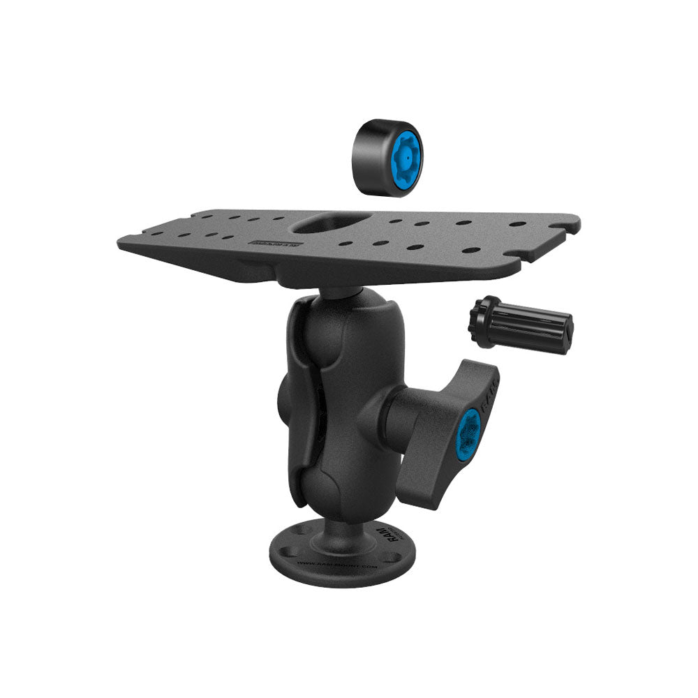 RAM Mount Heavy Duty Marine Electronics Mount w/Combination Pin-Lock Security Kit Short Arm [RAM-SG-D-111U-C] - Houseboatparts.com