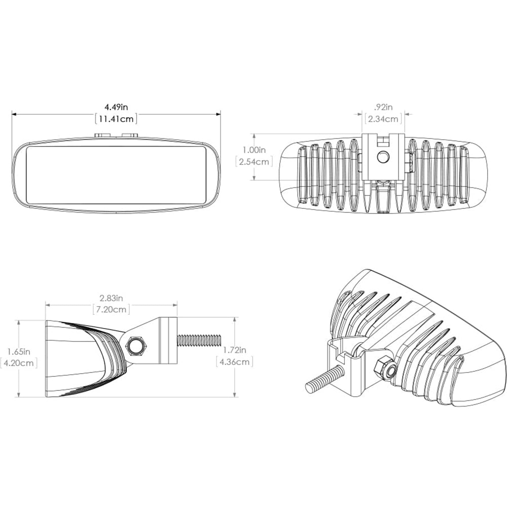 Lumitec CapreraLT - LED Flood Light - White Finish - White Non-Dimming [101292] - Houseboatparts.com