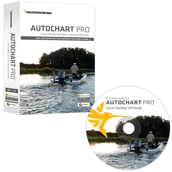 Humminbird AutoChart PRO DVD PC Mapping Software w/Zero Lines Map Card [600032-1] - Houseboatparts.com
