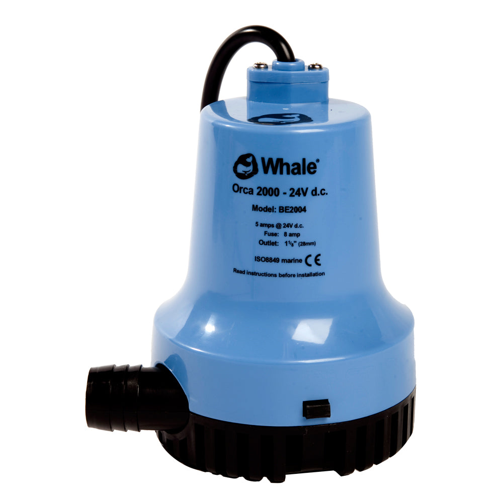 Whale Orca 2000 GPH Submersible Bilge Pump 12V [BE2002] - Houseboatparts.com