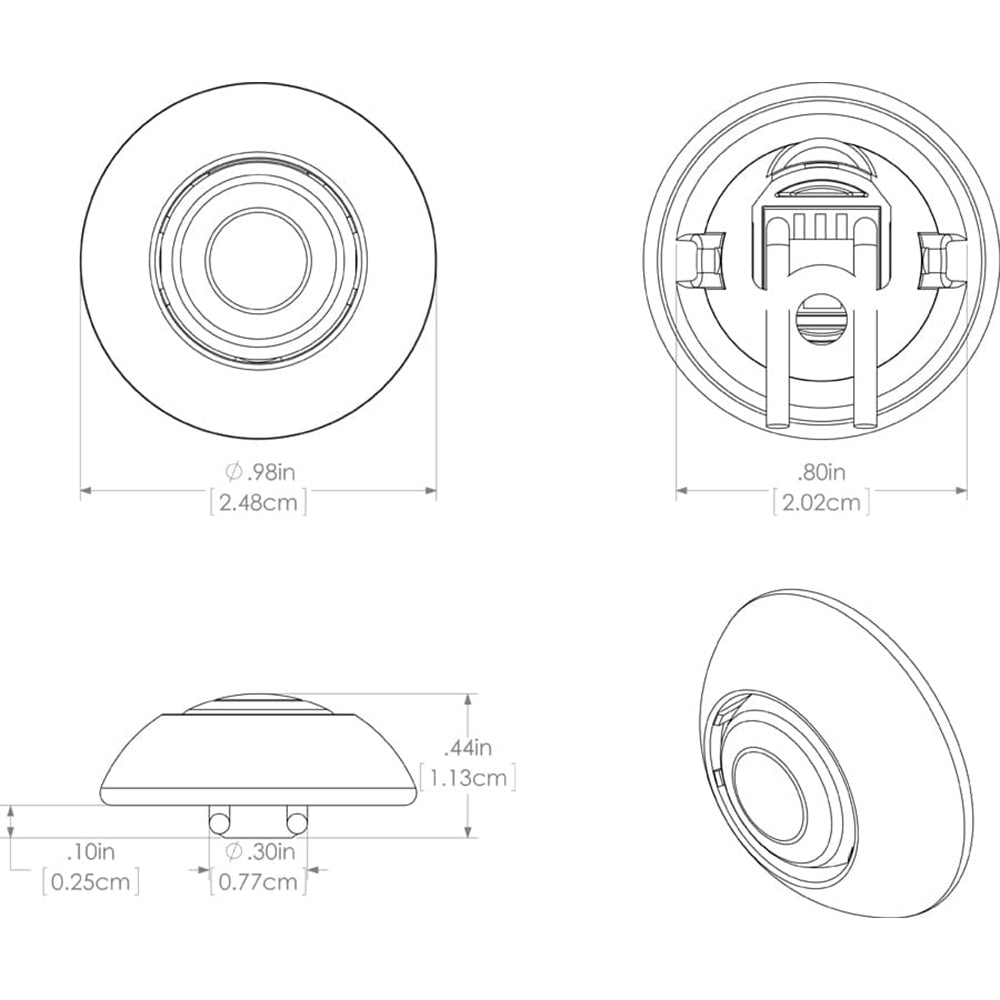 Lumitec Exuma Courtesy Light - White Housing - Blue Light [101053] - Houseboatparts.com