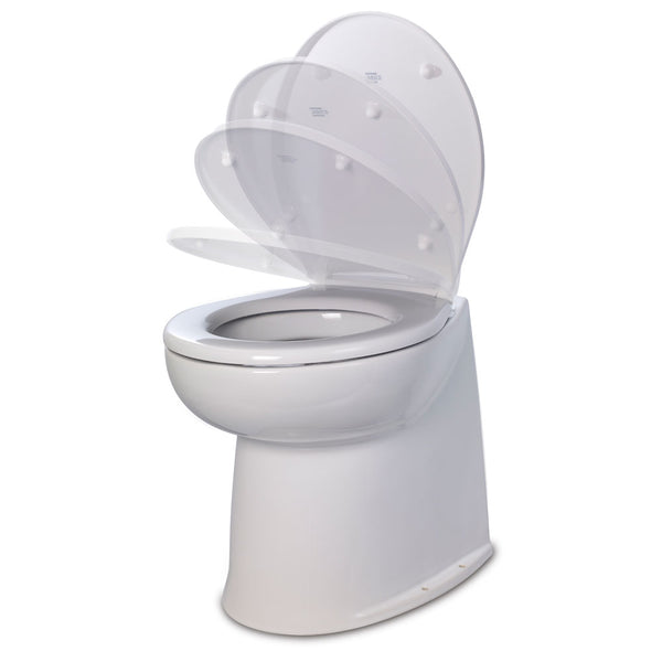 Jabsco 17" Deluxe Flush Fresh Water Electric Toilet w/Soft Close Lid - 12V [58040-3012] - Houseboatparts.com