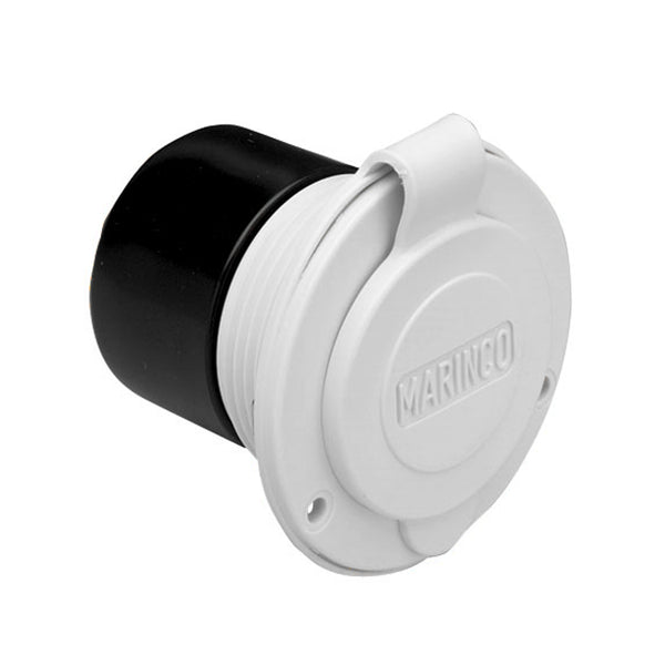 Marinco 15A 125V On-Board Charger Inlet - Front Mount - White [150BBIW] - Houseboatparts.com
