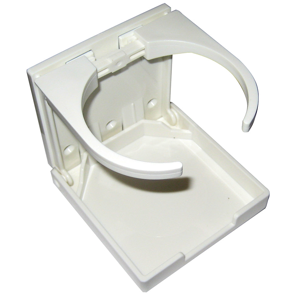 Whitecap Folding Drink Holder - White Nylon [S-5086P] - Houseboatparts.com