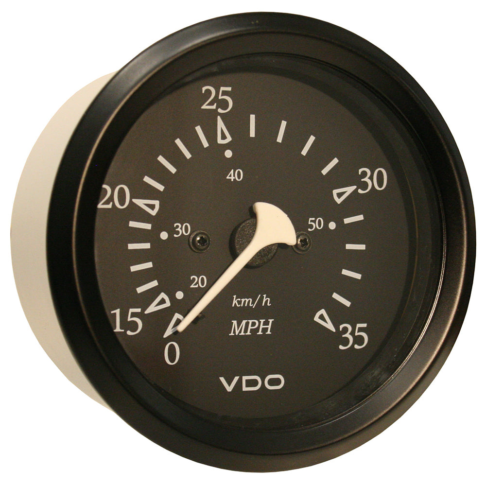 VDO Cockpit Marine 85mm (3-3/8") 35 MPH Pitot Speedometer - Black Dial/Bezel [260-11796] - Houseboatparts.com