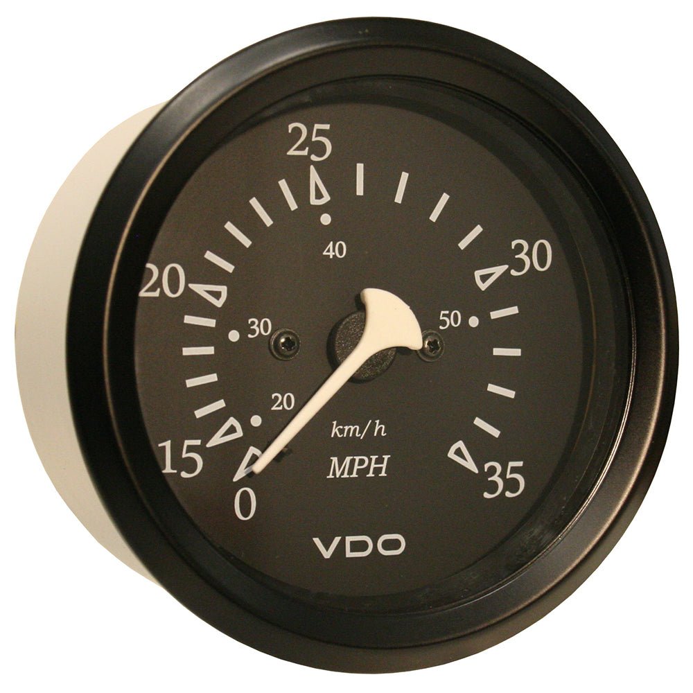 VDO Cockpit Marine 85mm (3 - 3/8") 35 MPH Pitot Speedometer - Black Dial/Bezel [260 - 11796] - Houseboatparts.com