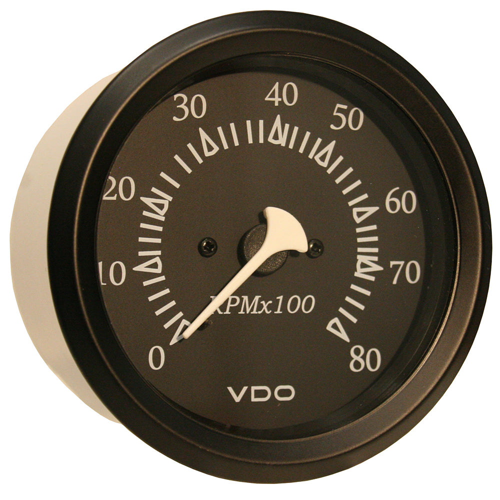 VDO Cockpit Marine 85mm (3-3/8") Outboard Tachometer - Black Dial/Bezel [333-11799] - Houseboatparts.com