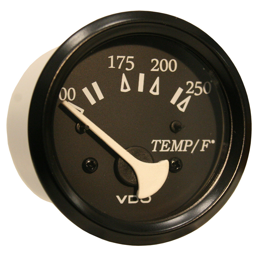 VDO Cockpit Marine 52mm (2-1/16") 250 F Water Temperature Gauge - Black Dial/Bezel [310-11801] - Houseboatparts.com