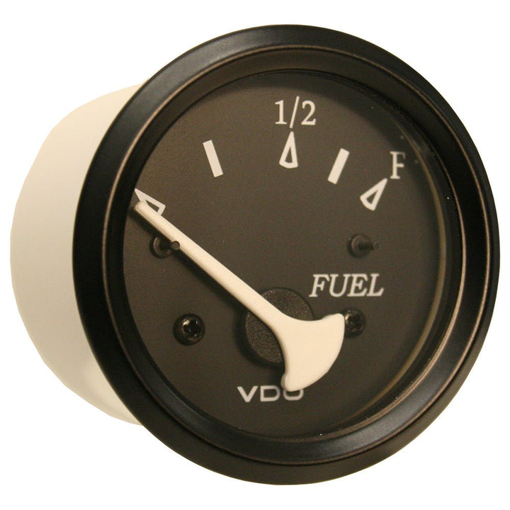VDO Cockpit Marine 52mm (2 - 1/16") Fuel Level Gauge - Black Dial/Bezel [301 - 11802] - Houseboatparts.com