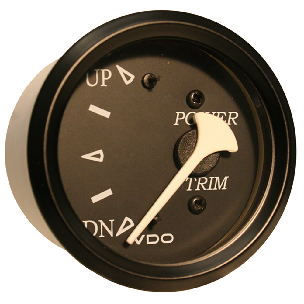 VDO Cockpit Marine Trim Gauge - f/Evinrude and Johnson Engines - Black Dial/Bezel [382-11804] - Houseboatparts.com