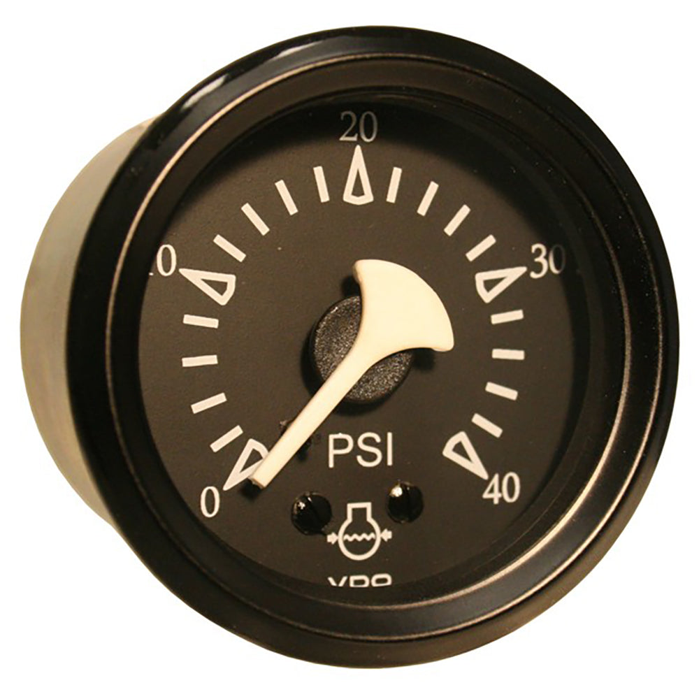 VDO Cockpit Marine 52mm (2-1/16") Mechanical Water Pressure Gauge - Black Dial/Bezel [150-11806] - Houseboatparts.com