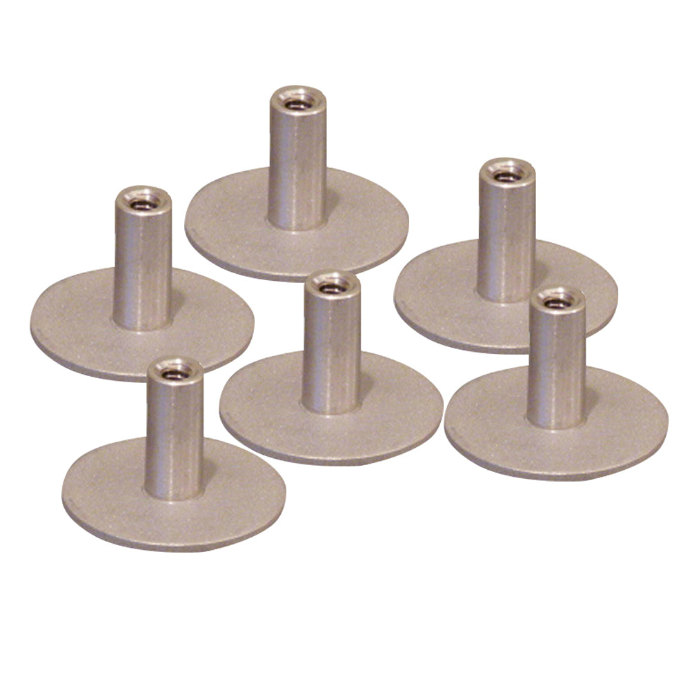 Weld Mount Stainless Steel Standoff 1.25" Base  1/4" x 20 Thread .75    Tall - 6-Pack [142012304] - Houseboatparts.com