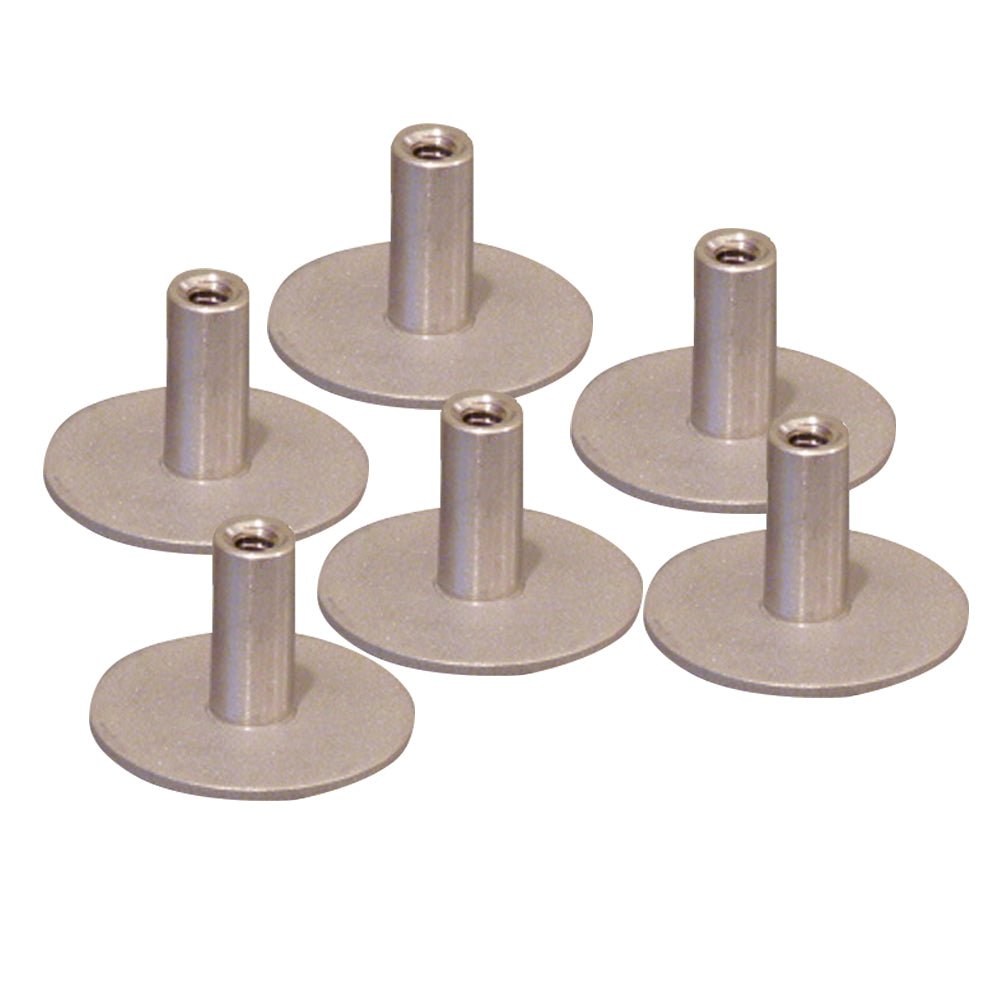 Weld Mount Stainless Steel Standoff 1.25" Base 1/4" x 20 Thread .75 Tall - 6 - Pack [142012304] - Houseboatparts.com