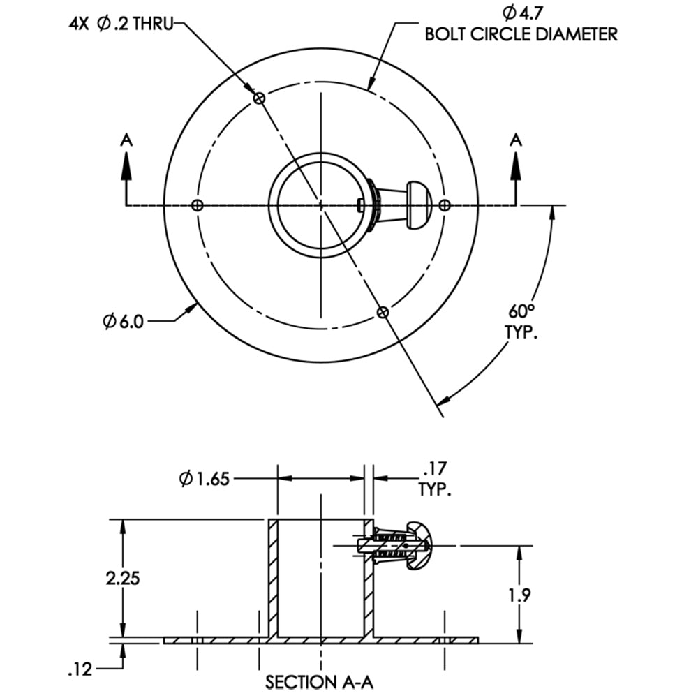 TACO Stainless Steel Table Base w/Locking Pin [F16-0006L] - Houseboatparts.com