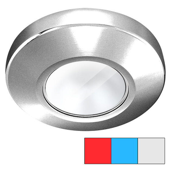 i2Systems Profile P1120 Tri-Light Surface Light - Red, Cool White  Blue - Brushed Nickel Finish [P1120Z-41HAE] - Houseboatparts.com
