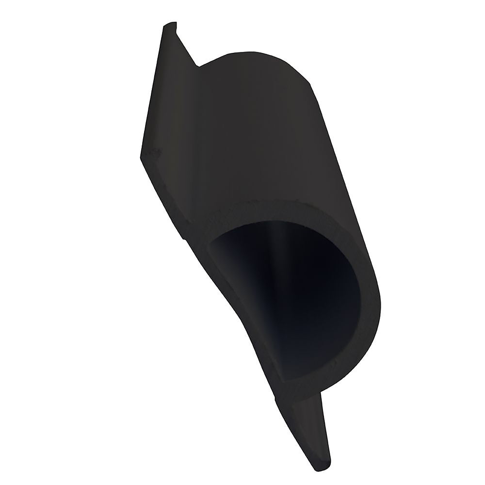 Dock Edge Standard "D" PVC Profile - 16' Roll - Black [1193-F] - Houseboatparts.com