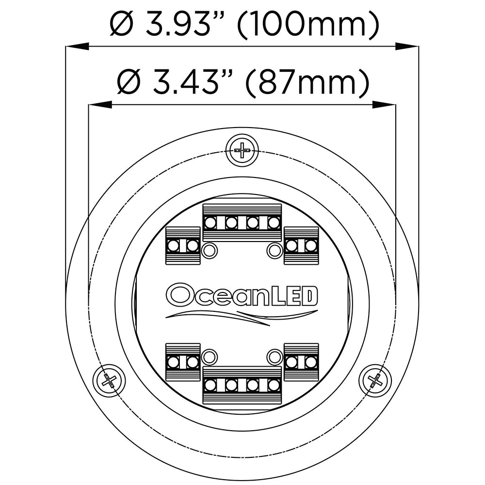 OceanLED Sport S3166S Underwater LED Light - Ultra White [012102W] - Houseboatparts.com