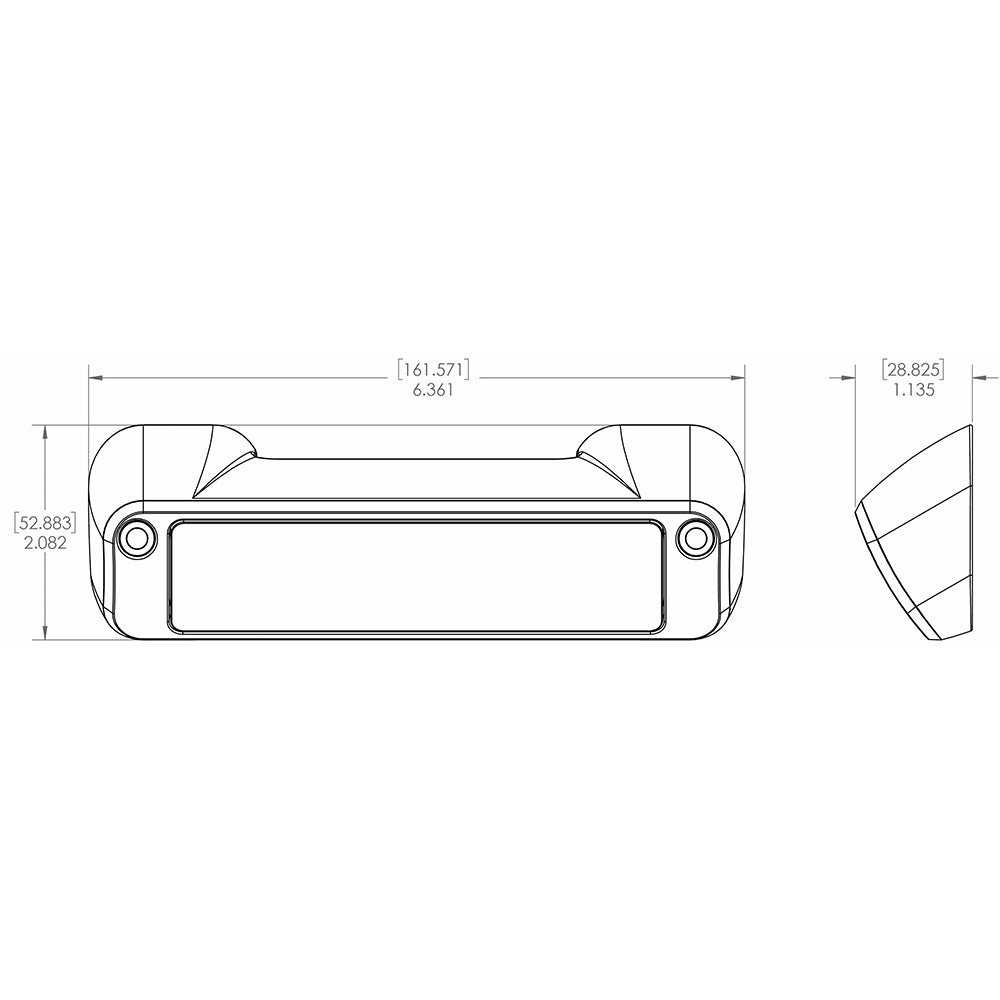 Lumitec Perimeter Light - White Finish - White/Red Dimming [101477] - Houseboatparts.com