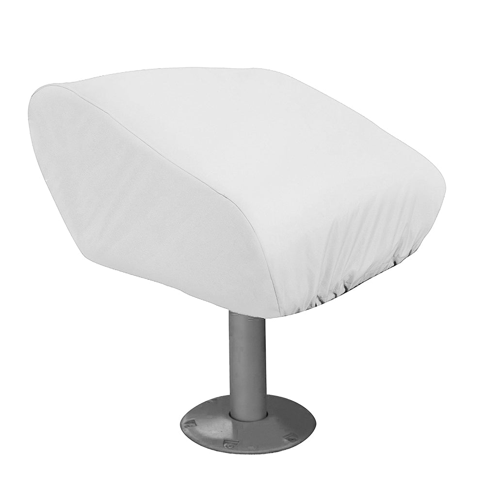 Taylor Made Folding Pedestal Boat Seat Cover - Vinyl White [40220] - Houseboatparts.com