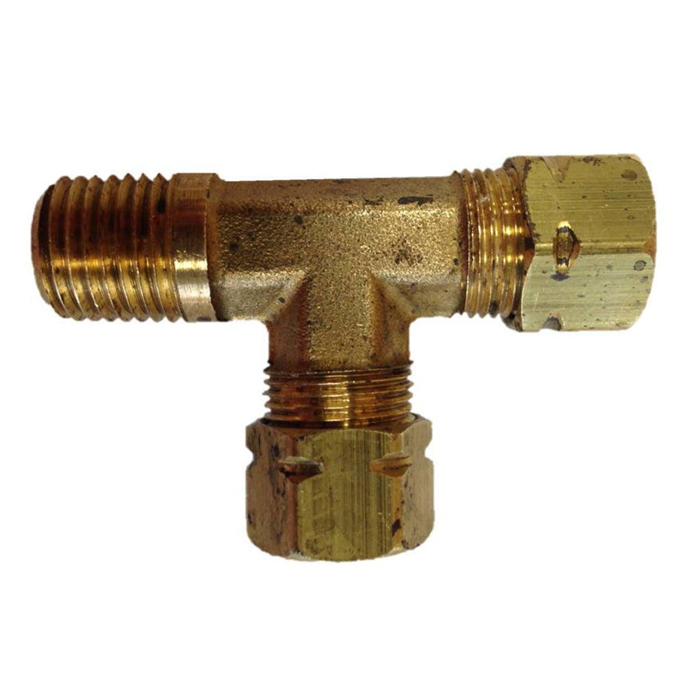 Uflex Male Run T-Fitting - 3/8" x 3/8" Tube x 1/4" NPT [171CA-6-4] - Houseboatparts.com