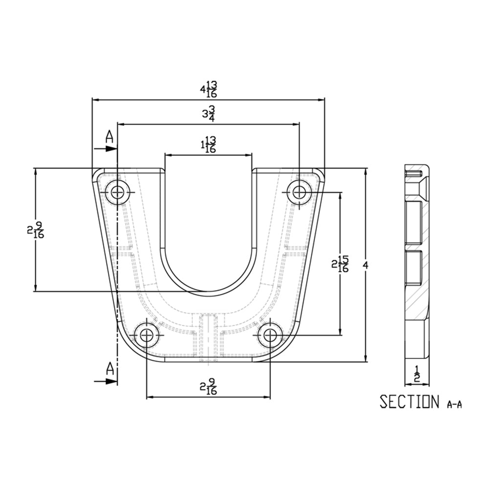 TACO Stainless Steel Mounting Bracket f/Side Mount Table Pedestal [F16-0080] - Houseboatparts.com