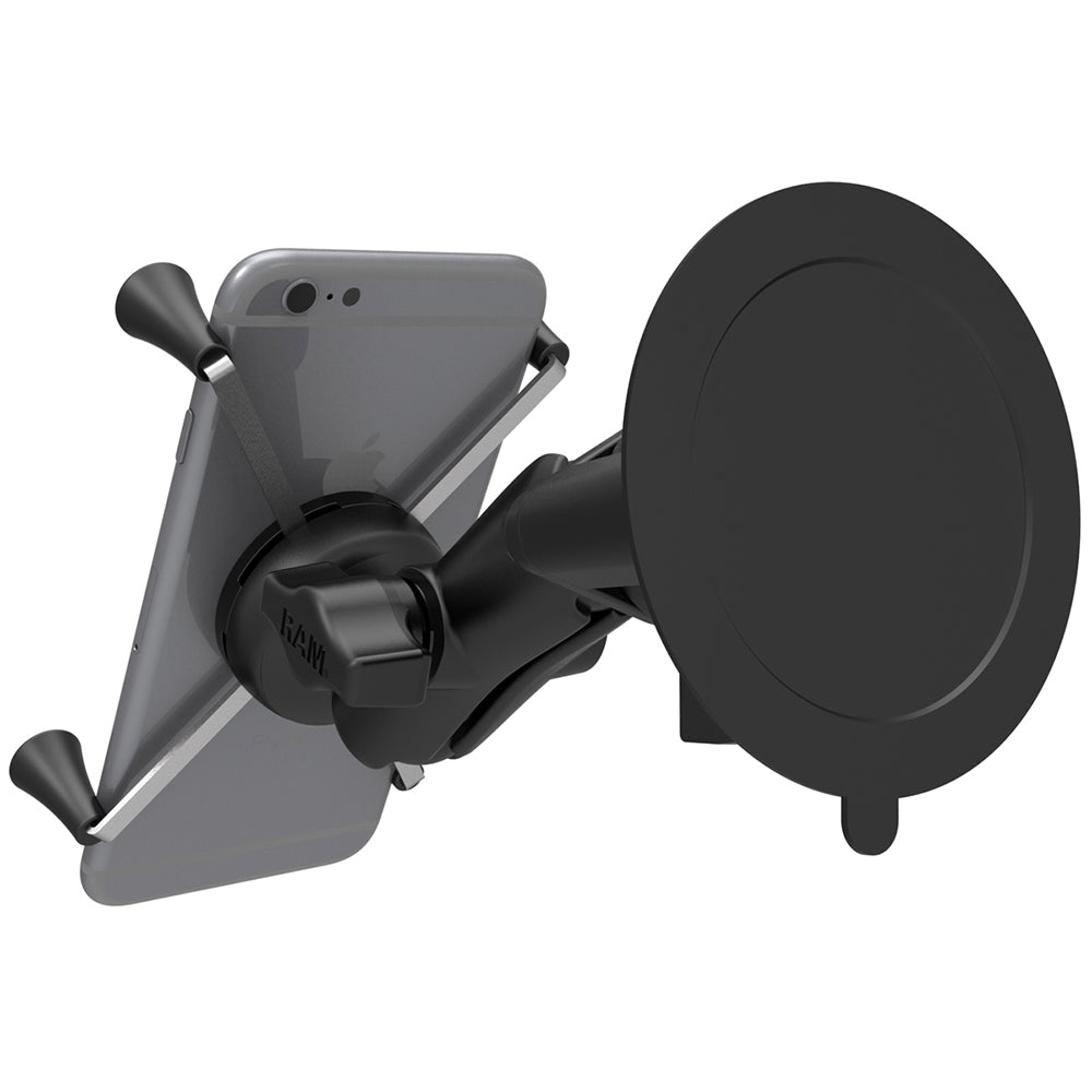 RAM Mount Twist-Lock Suction Cup Mount w/Universal X-Grip Large Phone/Phablet Cradle [RAM-B-166-UN10U] - Houseboatparts.com