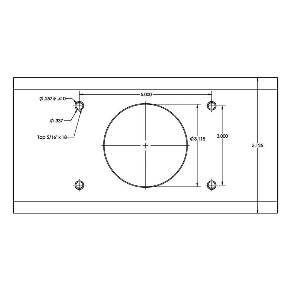 TACO T-Top Extrusion Plate Pre-Drilled for Grand Slams - 20" - Pair [GSE-1939BSA20] - Houseboatparts.com