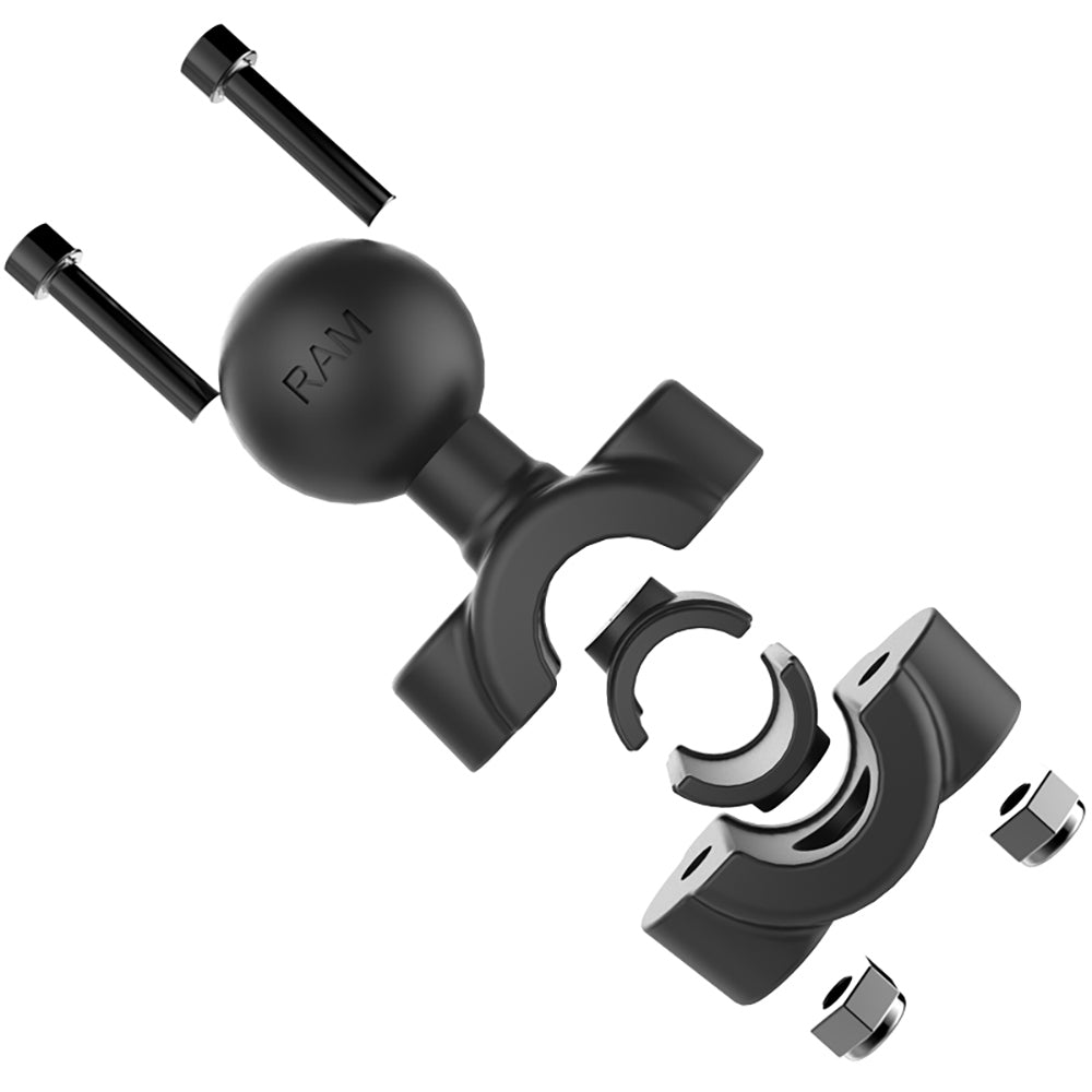 RAM Mount RAM Torque 3/8" - 5/8" Diameter Mini Rail Base with 1" Ball, Short Arm and X-Grip for Larger Phones [RAM-B-408-37-62-A-UN10] - Houseboatparts.com