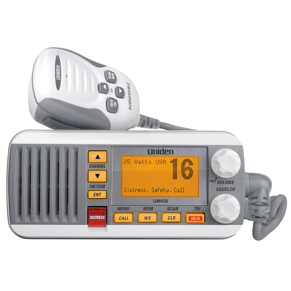 Uniden UM435 Fixed Mount VHF Radio - White [UM435] - Houseboatparts.com